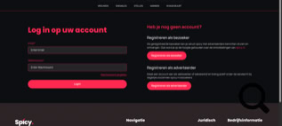 account aanmaken bij spicy.nl